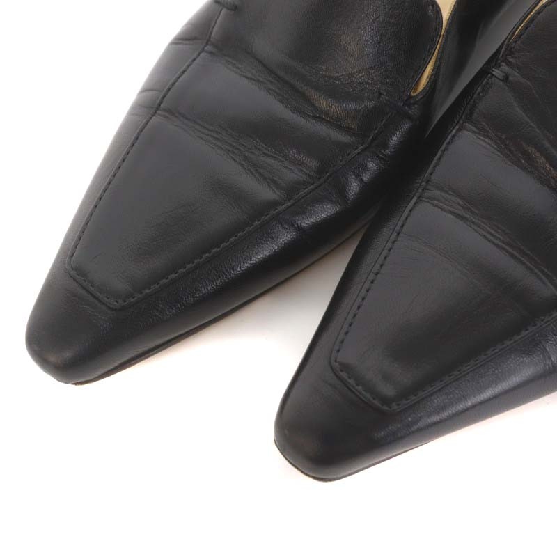 黒いレザーフラットシューズ　22.5〜23cm 黒いレザーフラットシューズ22.5〜23cm