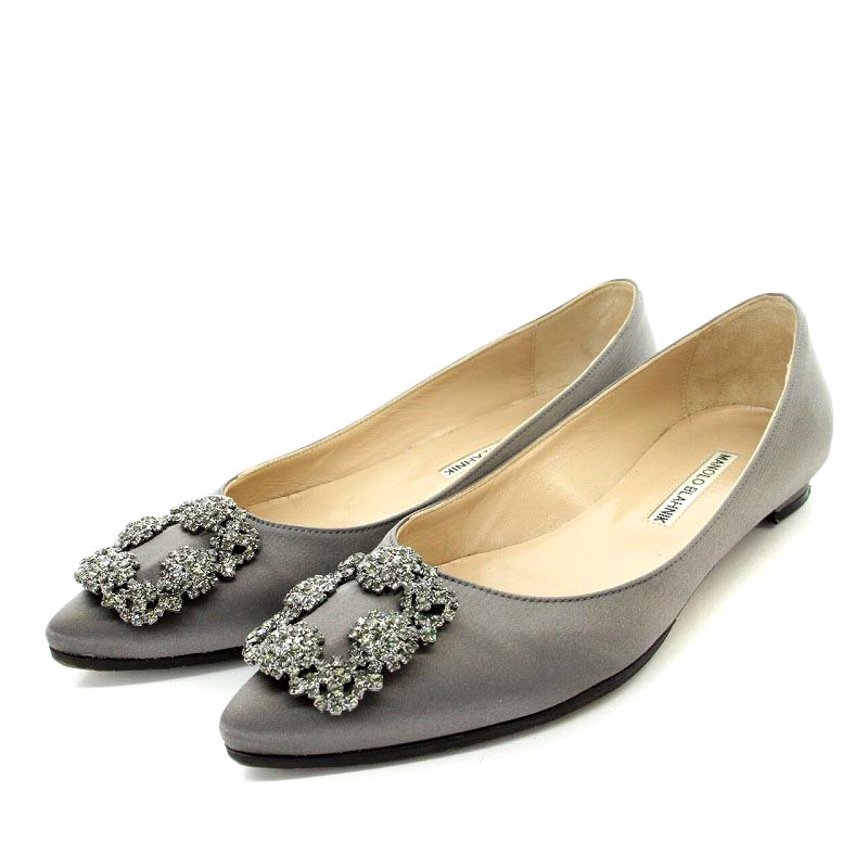 マノロブラニク MANOLO BLAHNIK ハンギシ フラットシューズ 