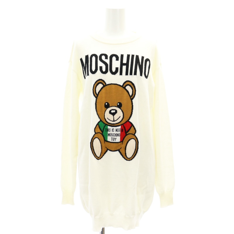 モスキーノ MOSCHINO ロゴ クマ ニットチュニック セーター 長袖 