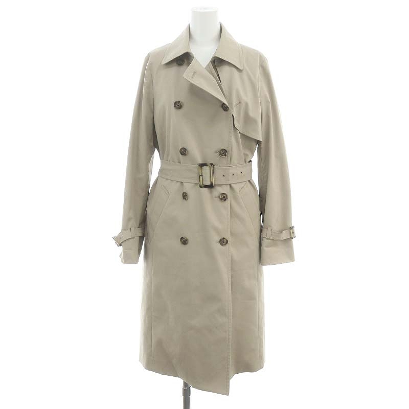 Reflect　ロングコート　LL(XL)　ベージュ 共布サッシュベルト付き】クラシカルロングコート（チェスターコート