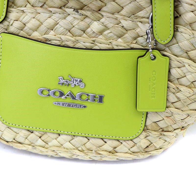 コーチ COACH ストロー スモール かごバッグ トートバッグ ショルダー