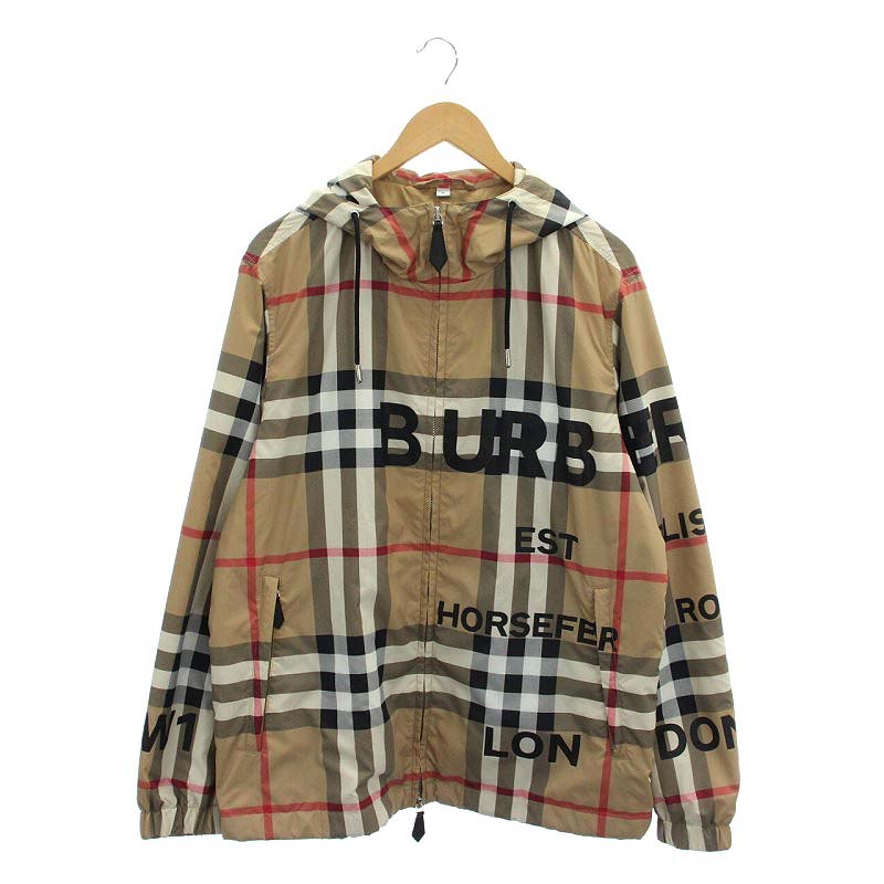 バーバリー BURBERRY HORSEFERRY PRINT CHECK NYLON HOODED JACKET 