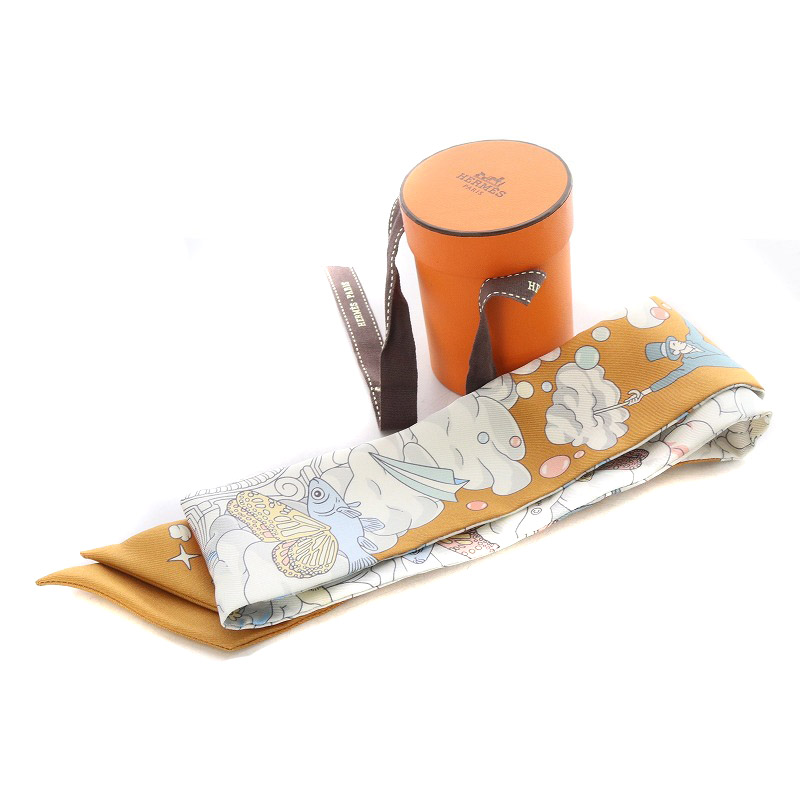 エルメス HERMES Sur Mon Nuage 私の雲 ツイリー シルク スカーフ 総柄