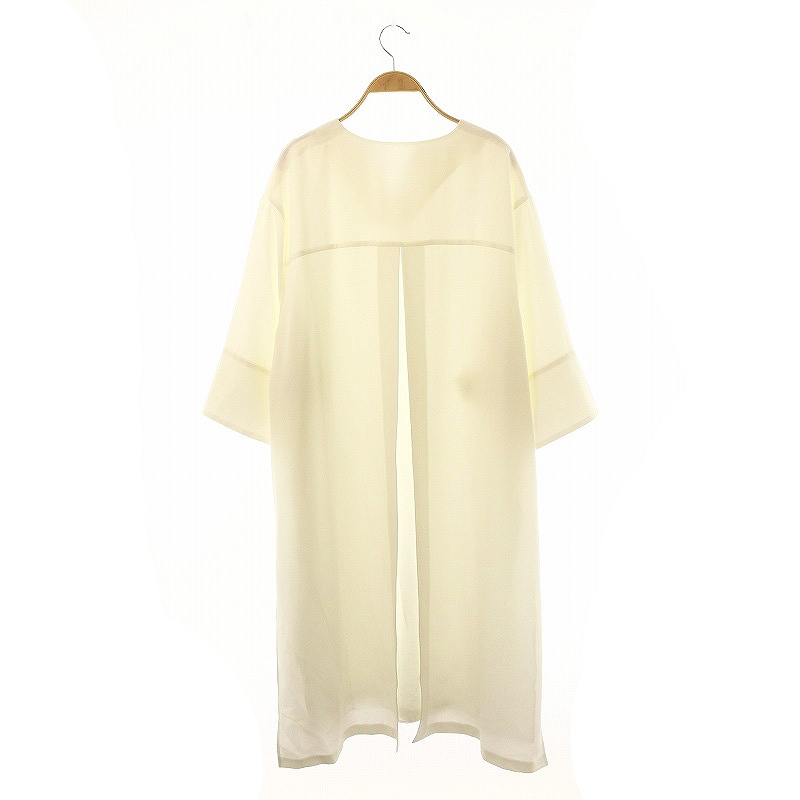 新品 アドーア フリュイドジョーゼットバックレイヤードロングブラウス