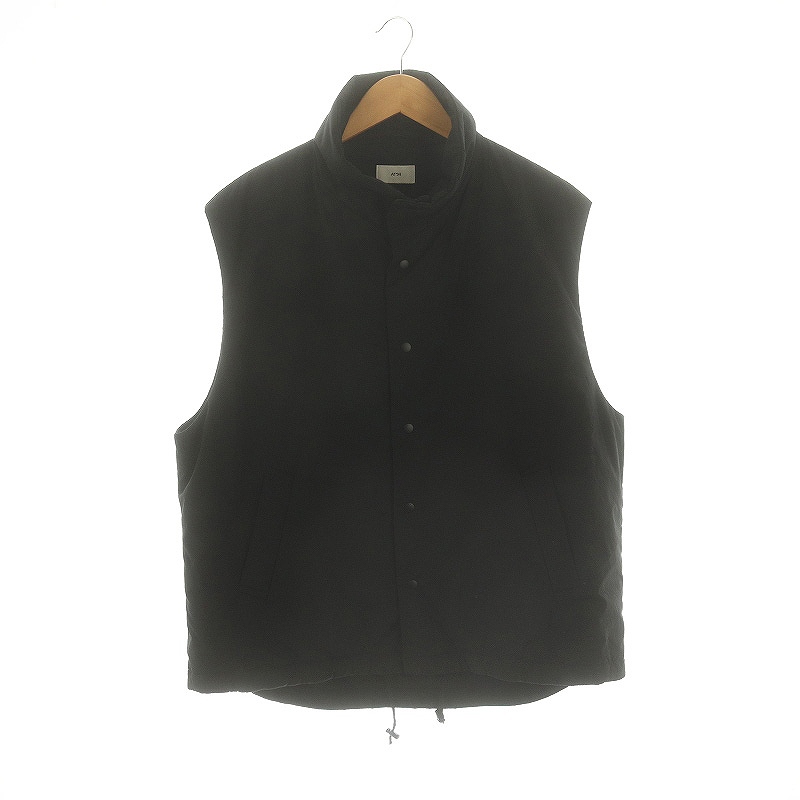 エイトン ATON TECHNO COTTON PADDED VEST 中綿ベスト スタンドカラー 