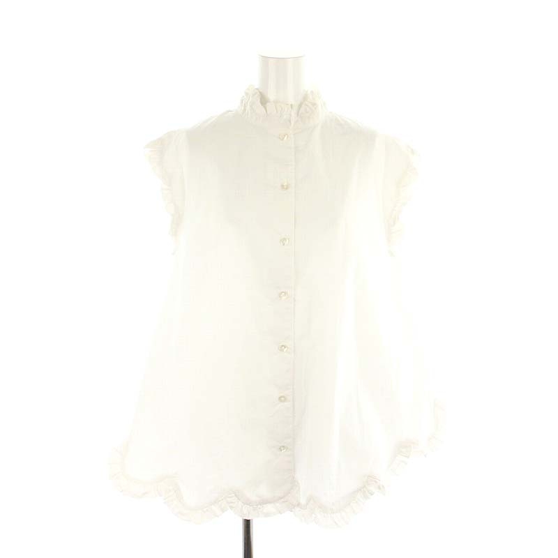 美品 セブンテン セブンテンバイミホカワヒト スカラップジレ ベスト ホワイト SEVEN TEN ホワイト スカラップベスト Mサイズ