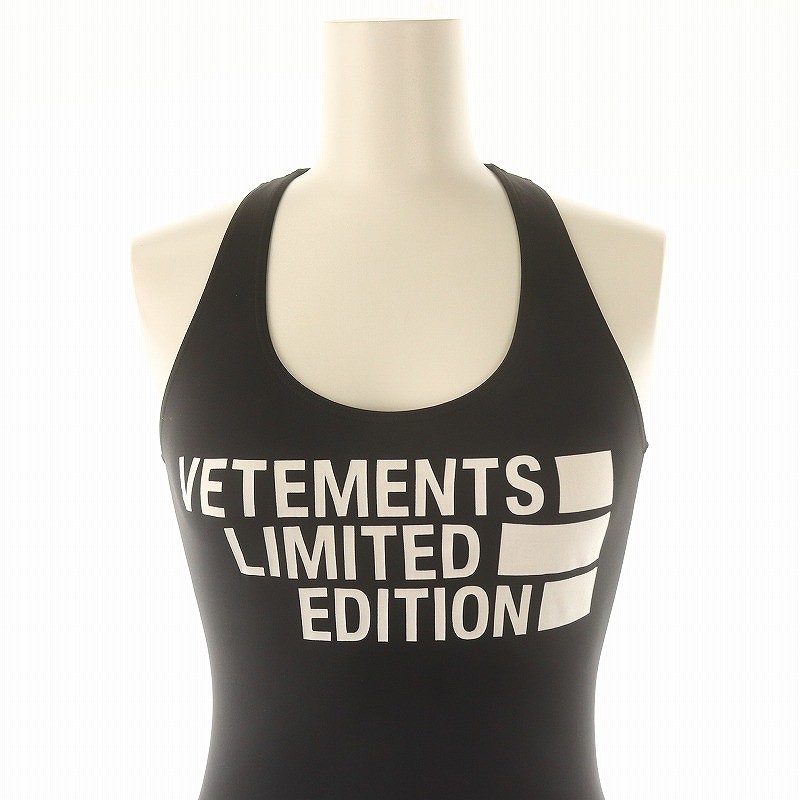 ヴェトモン ベトモン VETEMENTS ロゴ水着 スイムウェア XS 黒