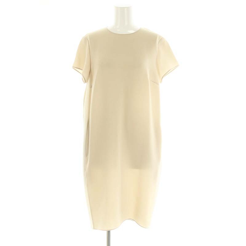 爆買いしたい ベイジ BEIGE サイドラインワンピース 膝丈 半袖 4 ベージュ ワンピース