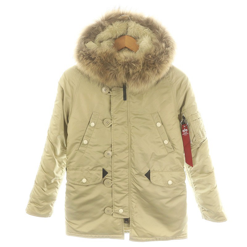 ALPHA INDUSTRIES ベージュ モッズコート S
