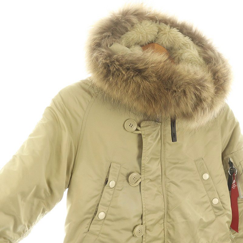 ALPHA INDUSTRIES ベージュ モッズコート S ALPHA INDUSTRIES ベージュ モッズコート S