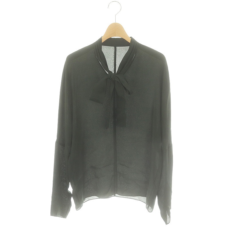 Plage - プラージュ シルクレーヨンリボン ブラウス ボウタイ シャツ 長袖 F 緑 プラージュ Plage 23AW シルクレーヨンリボン SILK RAYON BOW