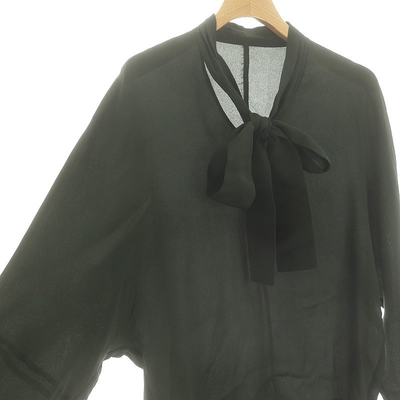 Plage - プラージュ シルクレーヨンリボン ブラウス ボウタイ シャツ 長袖 F 緑 プラージュ Plage 23AW シルクレーヨンリボン SILK RAYON BOW