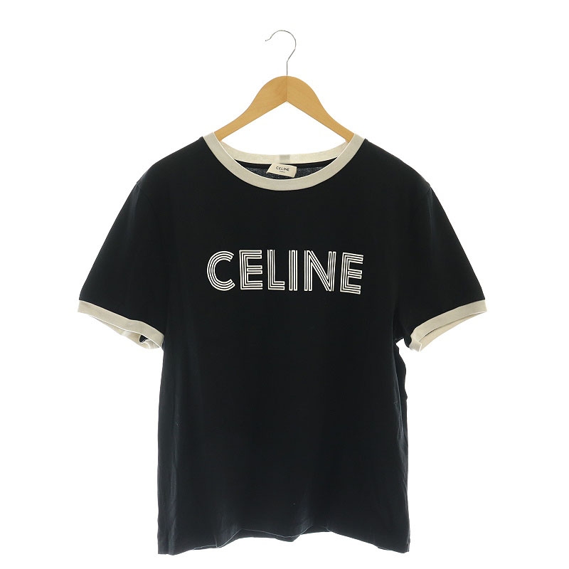 CELINE セリーヌ ロゴ Tシャツ リンガーT CELINE セリーヌ ロゴ Tシャツ リンガーT