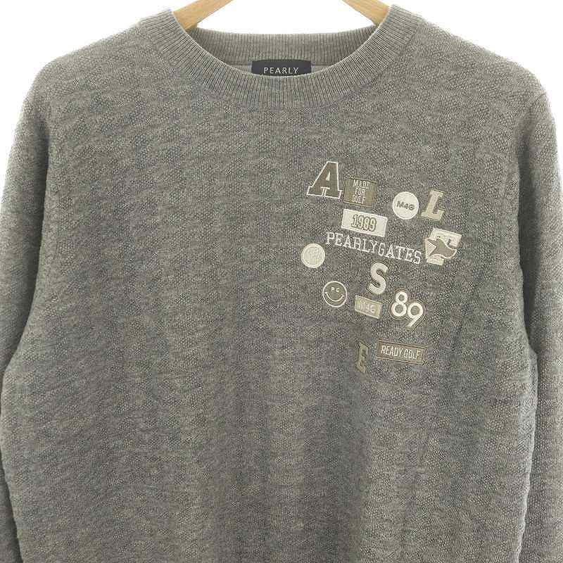 パーリーゲイツ PEARLY GATES 23AW 千鳥柄×DiAPLEX クルーネック