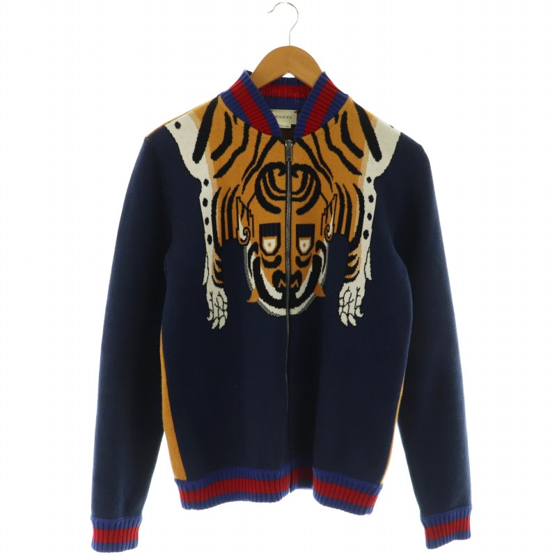 グッチ GUCCI タイガー ニット ブルゾン ジップアップ カーディガン 12 