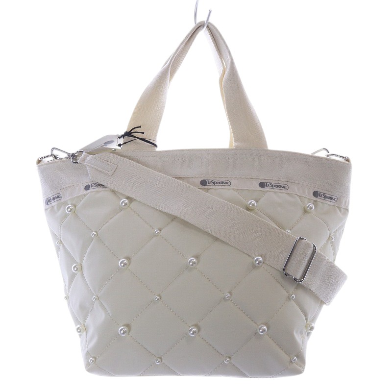 未使用品 レスポートサック LesportSAC BUCKET TOTE W PEARLS2 