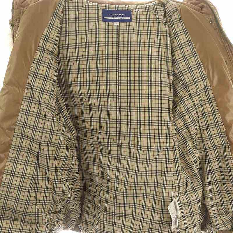 バーバリーブルーレーベル　ダウンコート　ノバチェック　キャメル　ベージュ　フード 美品 BURBERRY バーバリーブルーレーベル ダウンジャケット