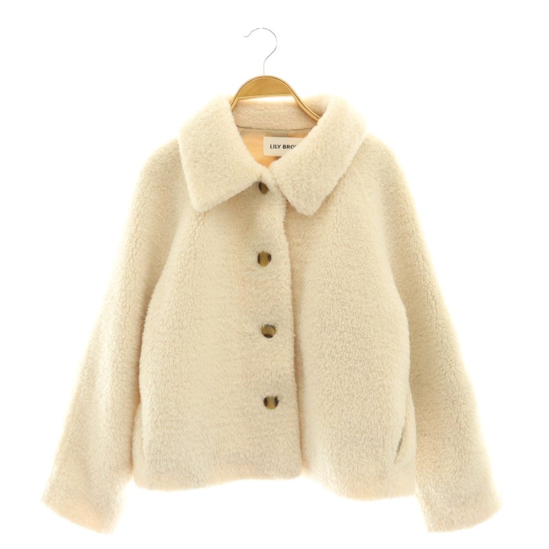 リリーブラウン Lily Brown 22AW バリエーションショートボアコート  