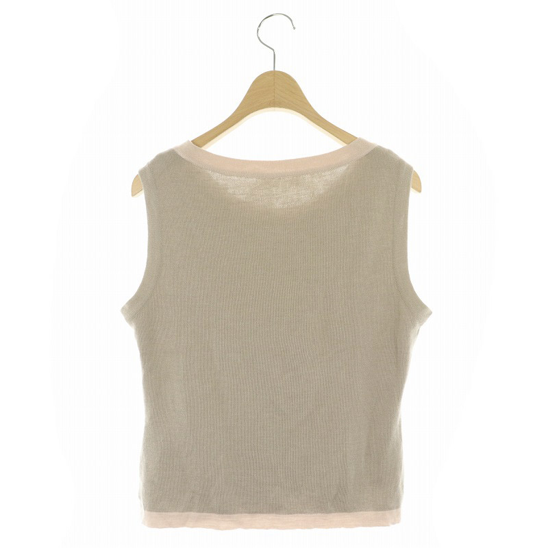 FOXEY カシミヤ ノースリーブ トップス FOXEY カシミヤシルク ブラウン