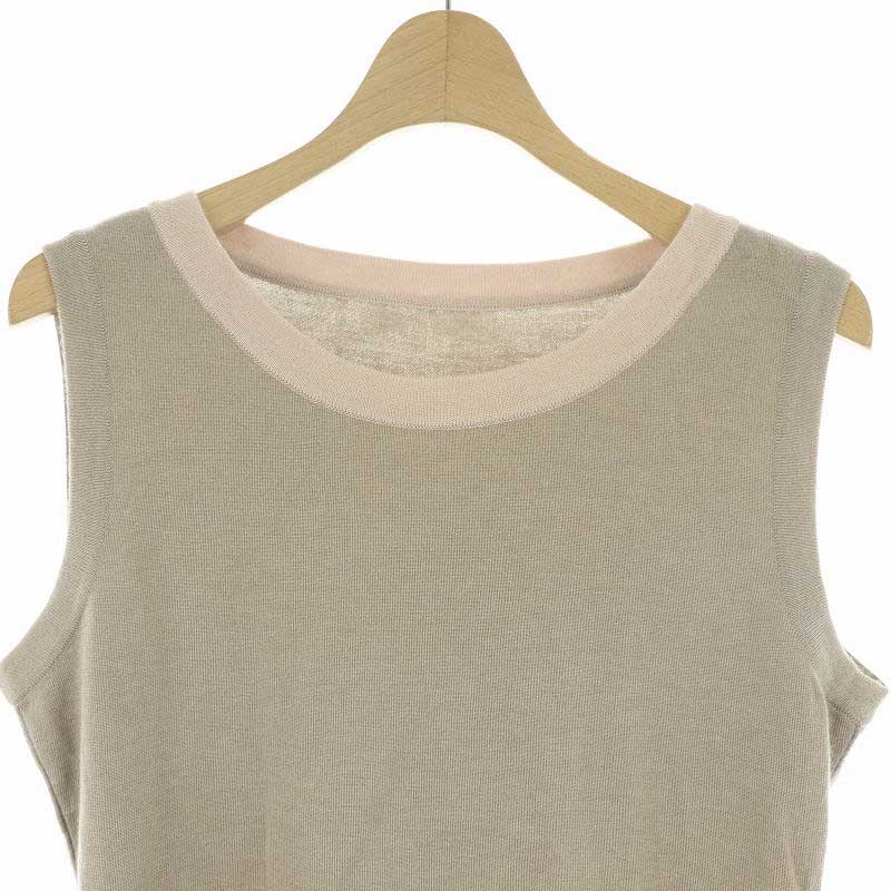 フォクシー FOXEY ノースリーブニット タンクトップ シルクカシミア 40