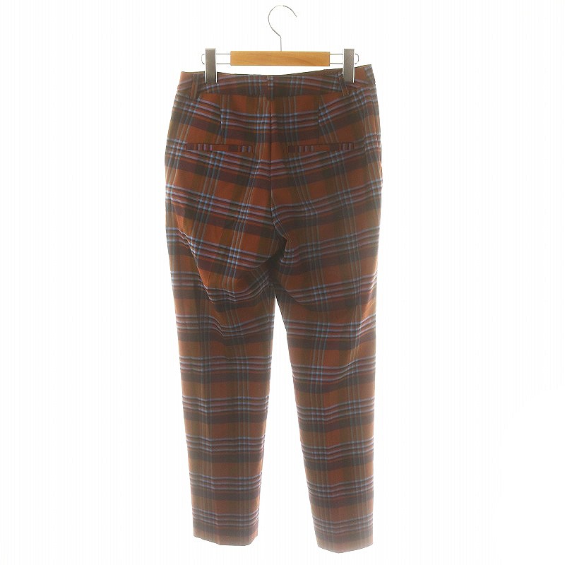 IENA ／ チェックスティックパンツ BLACK チェックタックパンツ