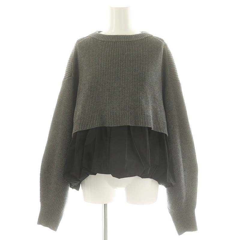 マチャット MACHATT 3wayバルーンアゼニット 長袖 クロップ丈 プル  