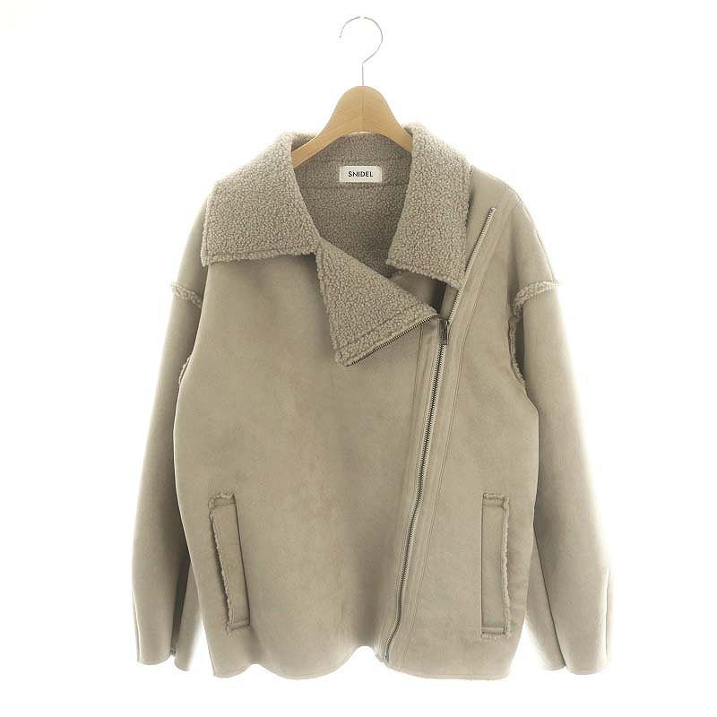 SNIDEL - 新品 スナイデル♡ムートンライダース 定価35700円 snidel④フェイクムートンライダースコート スナイデル