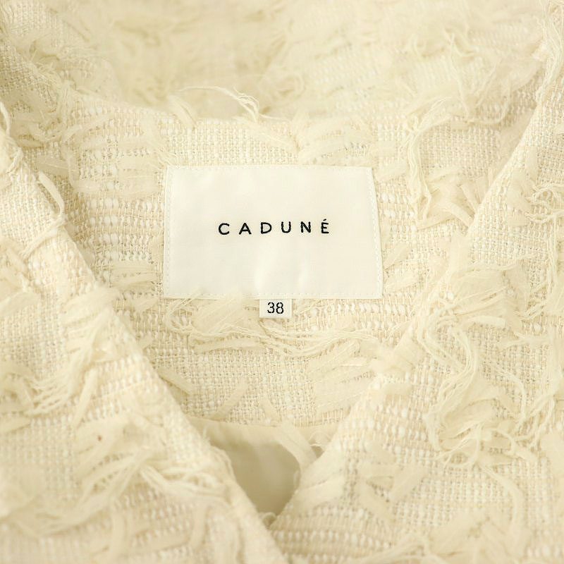 カデュネ CADUNE 24SS ペプラムジレ ノースリーブ 38 M オフホワイト ■SH /SY ■OS レディース カデュネ CADUNE 24SS ペプラムジレ ノースリーブ 38 M オフ
