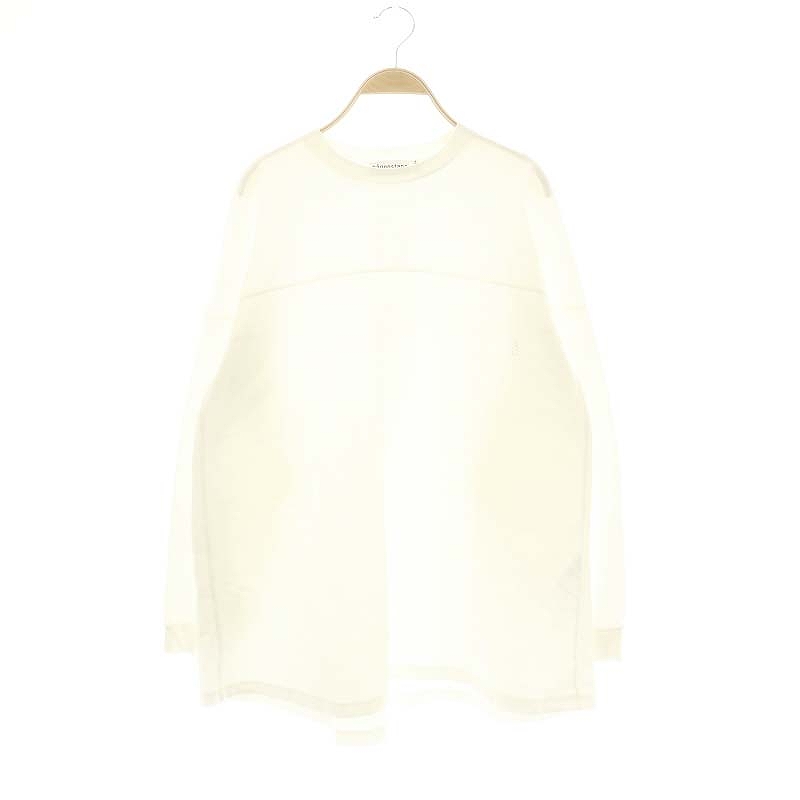 nägonstans ホワイト 長袖Tシャツ MEDIUM nagonstans ホワイト 長袖シャツ M