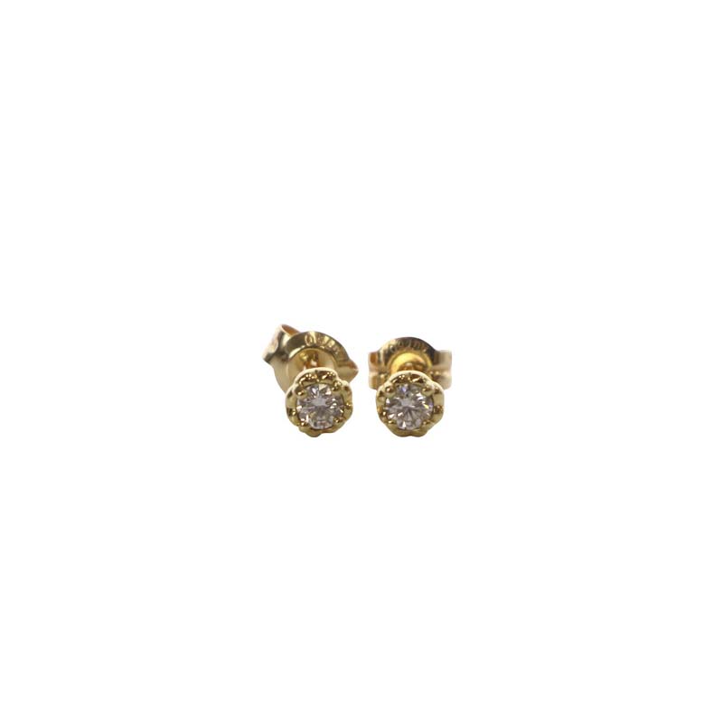 アーカー AHKAH ティアスタッド ピアス ダイヤモンド 0.05ct K18 