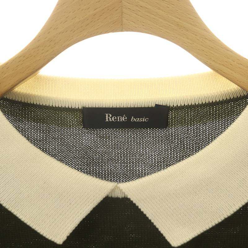 ルネ Rene ベーシック basic 襟付き バイカラー ニット セーター