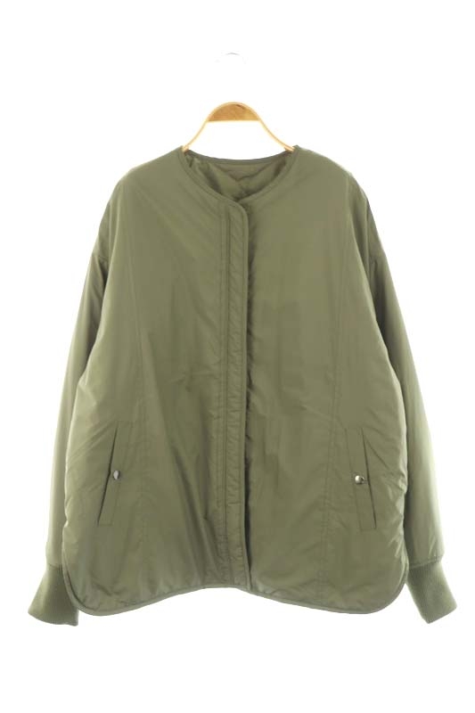 キャラクス CALUX QUILTED JACKET リバーシブルジャケット ノーカラー 