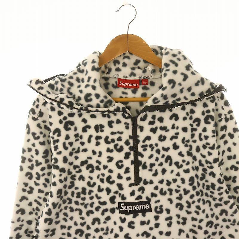 【美品☆ダルメシアン柄☆☆レーヨン混】シュプリームハーフジップパーカー即完売 美品☆ダルメシアン柄レーヨン混】シュプリームハーフジップパーカー即完売