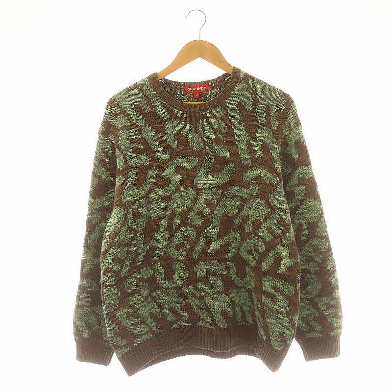 シュプリーム SUPREME 23SS stacked sweater ニット セーター 総柄  