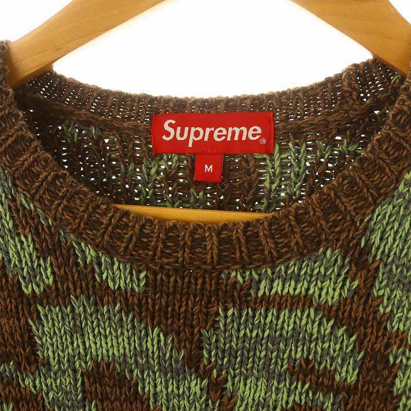 シュプリーム SUPREME 23SS stacked sweater ニット セーター 総柄 