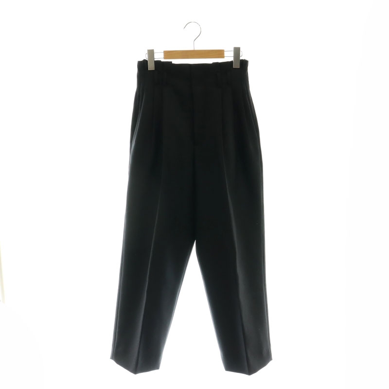 CELINE セリーヌ センタープレス パンツ 36/ブラック 黒 クロ ボトムス 無地【2400011403346】 CELINE セリーヌ by Phoebe Philo センタープレスレーヨン