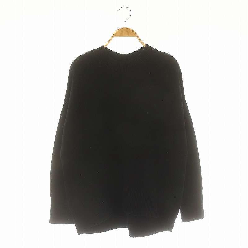 セオリー Theory 23AW CLEAN COTTONCASH LINE STITCH PO プルオーバー ニット セーター 長袖 カシミヤ混 S 黒 ブラック /HK ■OS レディー セオリー Theory 23AW CLEAN COTTONCASH LINE STITCH PO プル