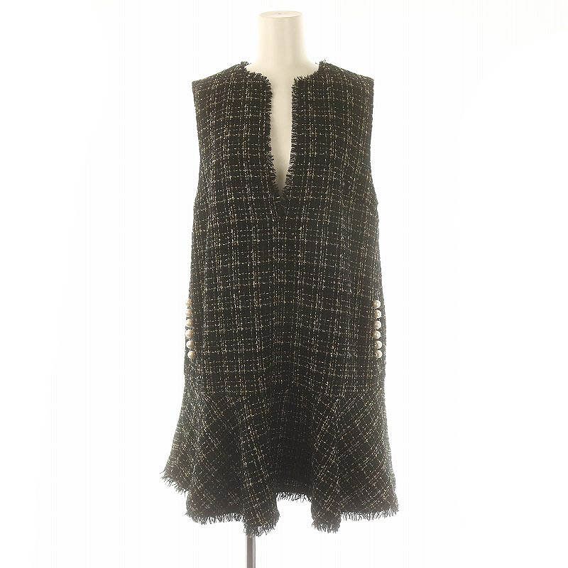 アプワイザーリッシェ Apuweiser-riche ツイードペプラムミニ