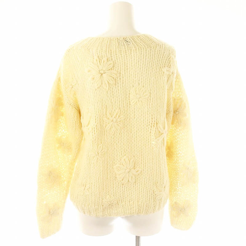 ミストアズ MIRSTORES FLOWERS SWEATER ニット セーター 長袖 ウール混  