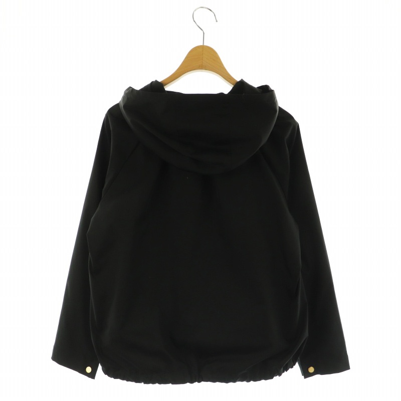 ANAYI 2024 フード付きブルゾン ブラック ANAYI 撥水 タフタバック