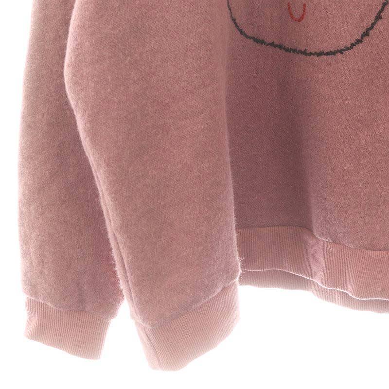 ヒステリックグラマー HYSTERIC GLAMOUR 24AW RED EYE FLASH刺繍 オーバーサイズスウェット ニット アンゴラ混 F ピンク マルチカラー /DO ヒステリックグラマー HYSTERIC GLAMOUR 24AW RED EYE FLASH刺繍