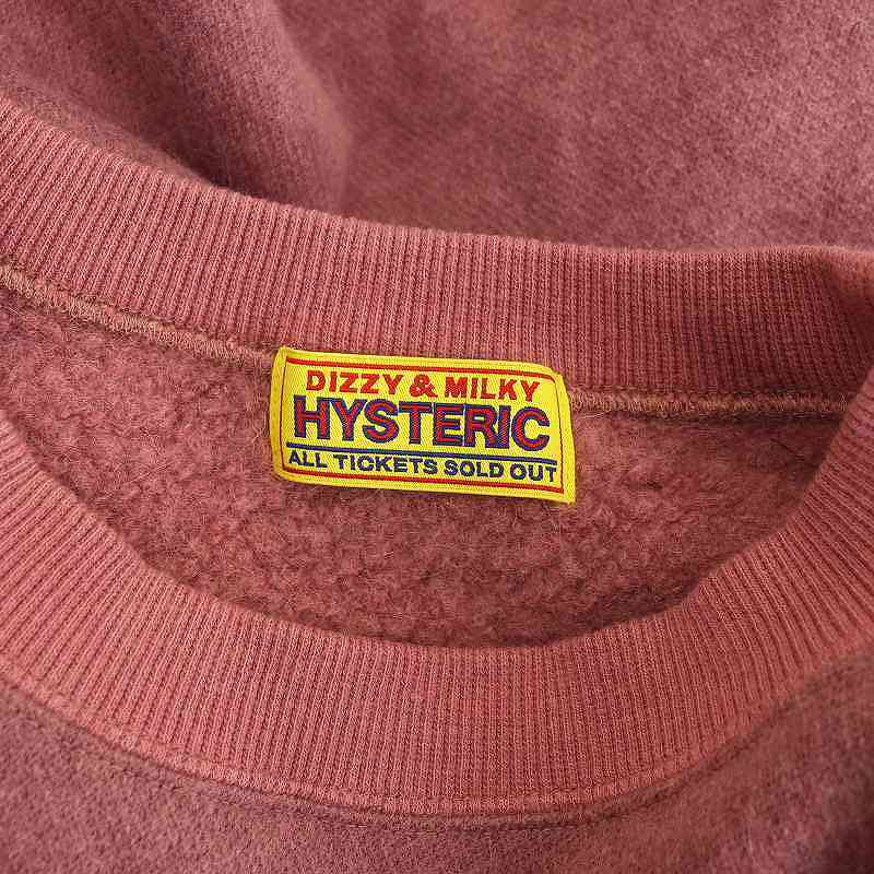 ヒステリックグラマー HYSTERIC GLAMOUR 24AW RED EYE FLASH刺繍 オーバーサイズスウェット ニット アンゴラ混 F ピンク マルチカラー /DO HYSTERIC GLAMOUR（ヒステリックグラマー）の「RED EYE FLASH