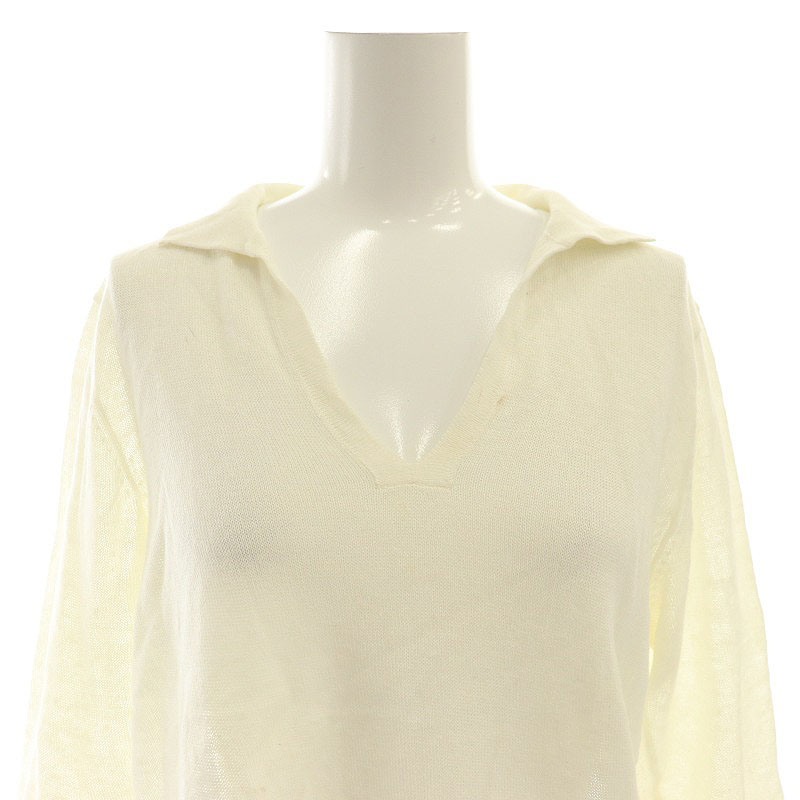 マーガレットハウエル MARGARET HOWELL 七分袖スキッパーネック マーガレットハウエル MARGARET HOWELL 七分袖スキッパーネック