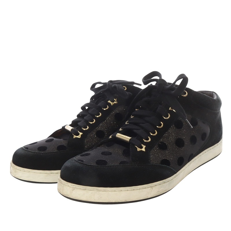 JIMMY CHOO ブラック スエード スニーカー39