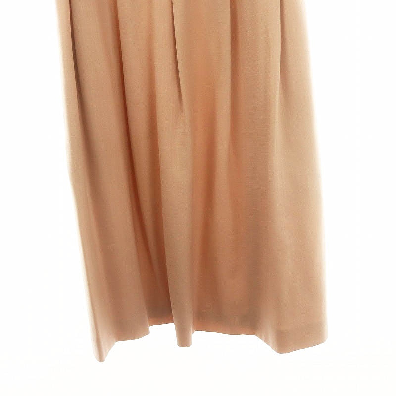 ルネ Rene リボン タックフレア ワンピース ロング ノースリーブ 38