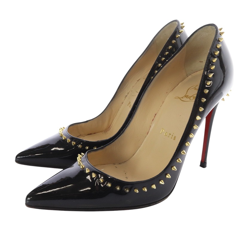 ルブタン スタッズ ポインテッドトゥ ハイヒール ピンヒール パンプス  