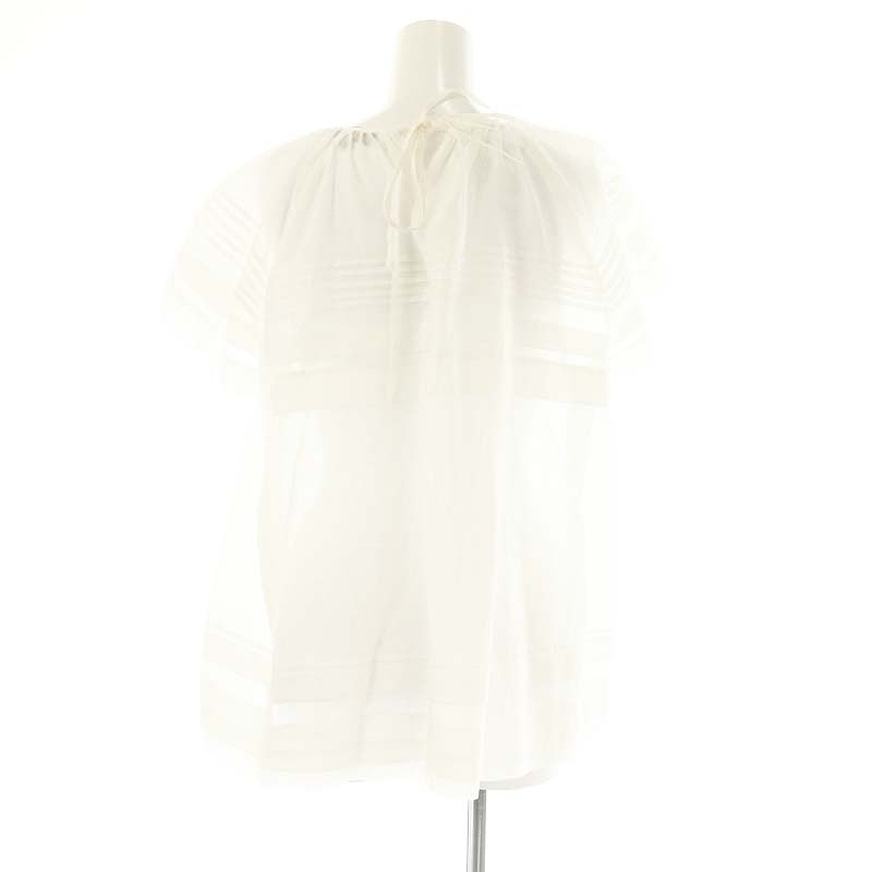 ドゥロワー Drawer コットンピンタックショートスリーブブラウス 半袖  