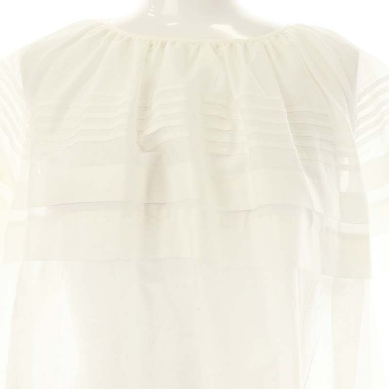 ドゥロワー Drawer コットンピンタックショートスリーブブラウス 半袖  