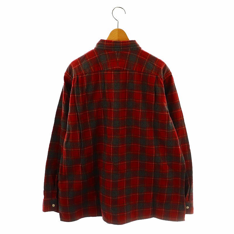★新品タグ★ペンドルトン ネルシャツ★オンブレ★レッド/グレー★L★2010年代 ペンドルトン PENDLETON チェック ネルシャツ 長袖 レッド グレー /DF