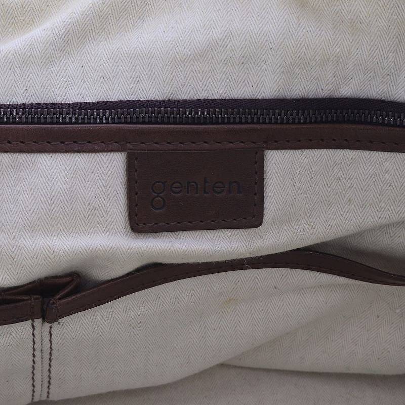 ゲンテン genten ボストンバッグ ハンドバッグ レザー インナーバッグ  